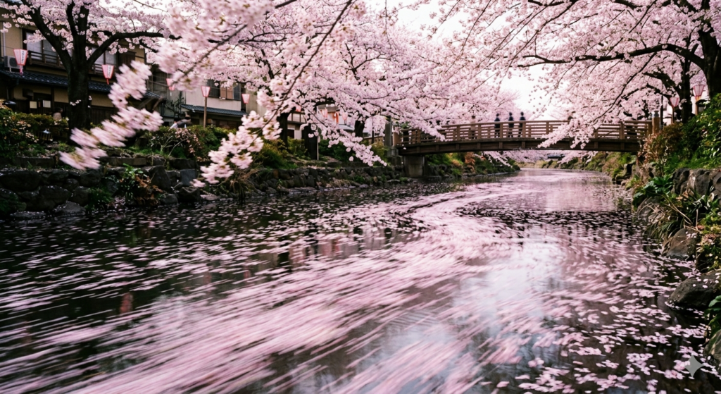 桜をNDフィルターを使ってスローシャッターで撮影した写真