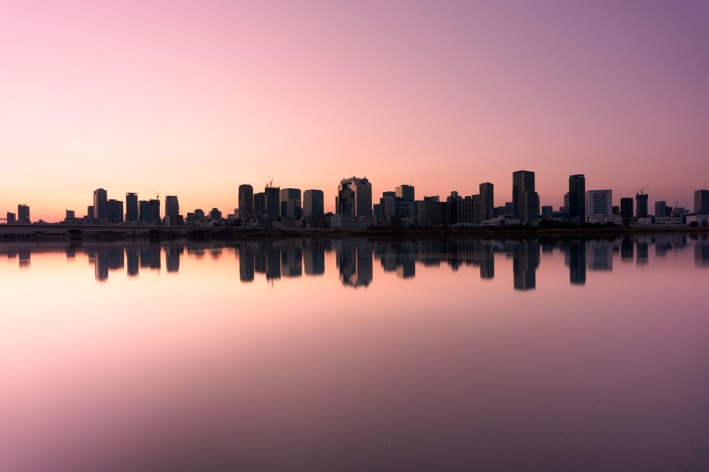 NDフィルターを用いて水面をフラットにした写真