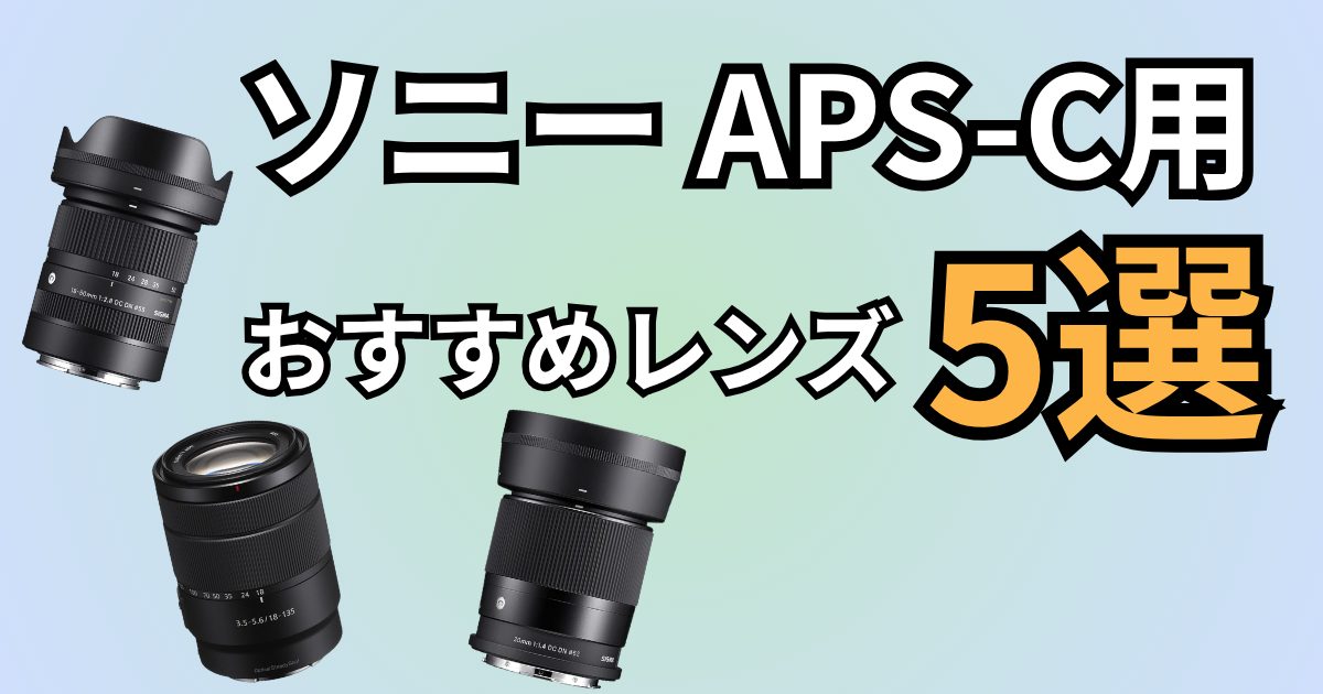 SONY APS-C用おすすめレンズ記事のアイキャッチ画像